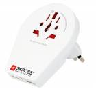 SKROSS Cestovní adaptér "World to CH+IT+BRA USB" (svět -> CH, IT, BRA)