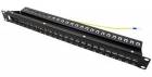 Patchpanel pro keystone 19", STP, 24 portů, neosazený, černý