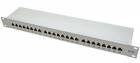 Patchpanel 19" kat. 6a STP, 24 portů, šedý