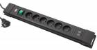 BACHMANN Vícenásobná zásuvka CONNECTUS, CEE7/7 - 6x zásuvka CZ, zdroj USB A + C, vypínač, 2m, černá