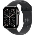 Apple Watch Series 11 Cellular (46mm) Břidlicově šedý titan s černým sportovním řemínkem S/M