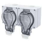 Solight dvojzásuvka IP66, vodotěsná a prachotěsná