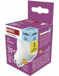 Emos LED žárovka Classic MR16 bílá / GU10 / 4 W (39 W) / 450 lm / studená bílá ZQ8E24