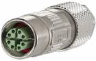 METZ CONNECT Průmyslový konektor M12 8pin (F), kód X, kat. 6a, IP67