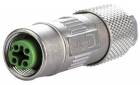 METZ CONNECT Průmyslový konektor M12 4pin (F), kód D, kat. 5e, IP67
