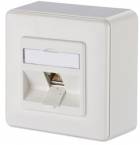 METZ CONNECT E-DAT Zásuvka na omítku, 1x MC modul RJ45 kat. 6a, bílá