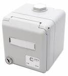 METZ CONNECT Zásuvka na omítku pro 2x MC modul, IP44, šedá