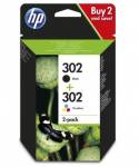 HP 302 Ink Cartridge Combo 2-Pack, X4D37AE