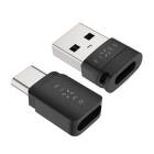 Hliníkový USB-C/C a USB-C/U Data blocker 2in1 FIXED, černý